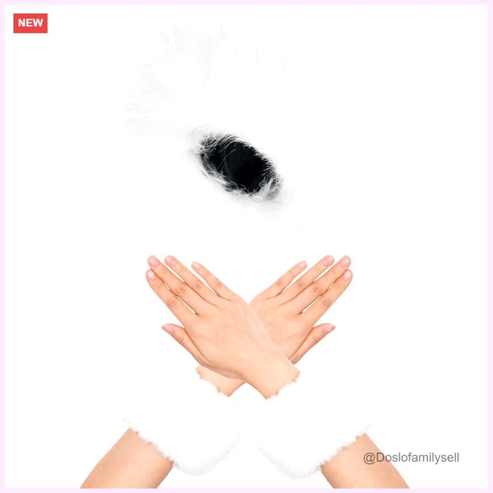 Faux Fur Headband and Wrist Cuffs Set for Winter Costumes and Accessories